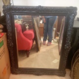 Vintage Ornate Black Wall Mirror