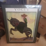Vintage Vogue Art Deco Fashion Print in Frame