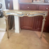 Florentine Style Gold and Mirrored Console Table