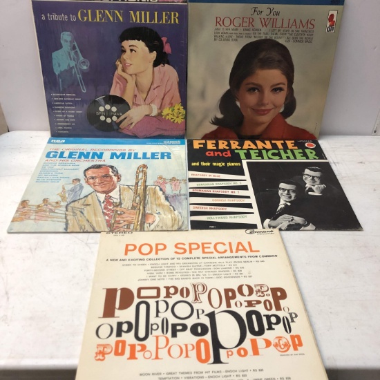 Glen Miller and His Orchestra and More Record Albums Some Still In Plastic Lot of 5