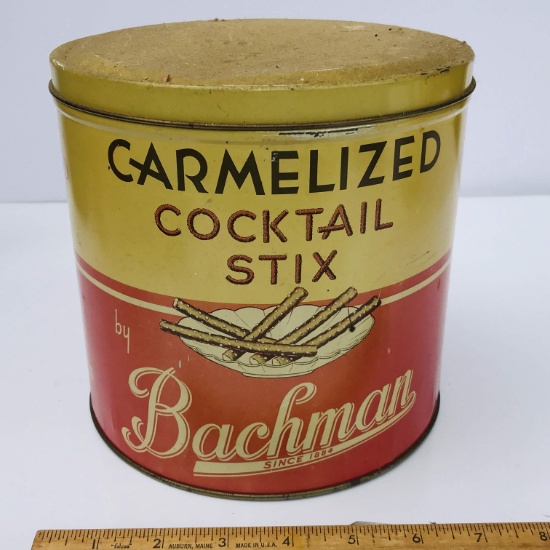 Vintage “Bachman” Advertisement Tin with Lid