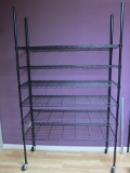 Adjustable Metal Storage Shelf on Wheels