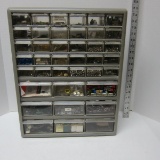 39 Drawer Parts Organizer with Some Screws &  Parts - See Photo