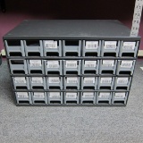 28 Drawer Storage Organizer with Vape Shop Parts - See Photos