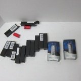 12 Vape Batteries & 2 SS V-Can e Liquid Bottles