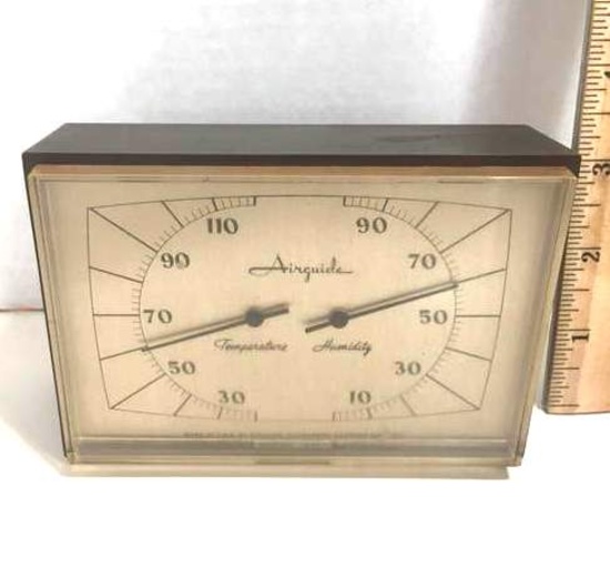 Mid-Century Modern Airguide Thermostat/ Barometer.