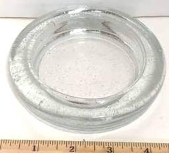 Clear Glass Candle Coaster