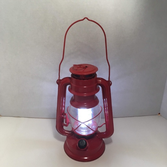 Metal and Glass Battery Powered Lantern - Works!