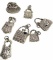 Lot of Silver Tone Purse Charms