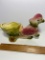 Vintage Signed Hull Pottery Parrot Pulling Wagon Planter