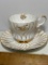 Vintage 50th Anniversary Queen Anne Bone China Cup & Saucer with Gilt Accent