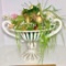Nice White Iron Bowl with Artificial Arrangement