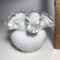 Fenton Silver Crest Ruffled Edge Vase