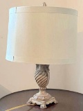 Nice Table Lamp with Wide Beige Shade