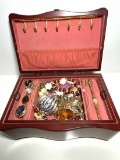 Jewelry Box Full of Misc Costume & Vintage Jewelry