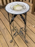 Outdoor Metal Table with Marble Top