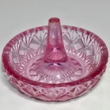 Pink Fenton Glass Ring Holder