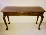 Pretty Wooden Sofa Table with Drawer & Inlay Surface
