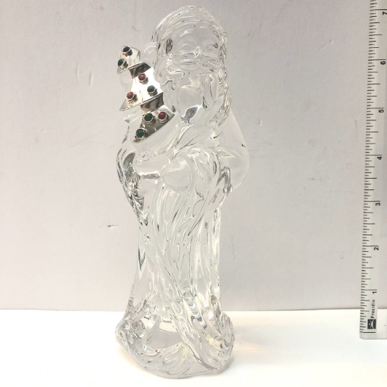 Beautiful Vintage Lenox Crystal Old World Santa with Pave Jewels