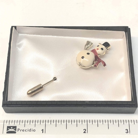 Snowman Stick Pin in Original Box
