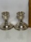 Nice Pair of Vintage Sterling Silver Weighted Candlesticks by Empire