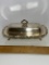 William Rogers Vintage Footed Silver Plated Butter Dish with Glass Insert
