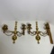 Nice Pair of Brass Wall Sconce Candle Holders