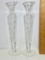 Pair of Etched Glass Bud Vases