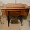 Antique Ruby Sewing Machine in Oak Cabinet with Cast Iron Foot Pedal & Base