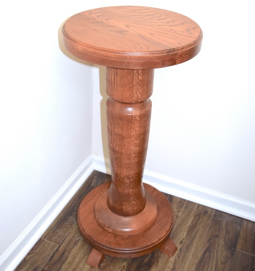 Heavy Oak Lamp Stand