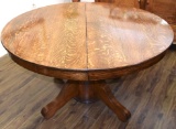 Beautiful Heavy Tiger Oak Dining Table
