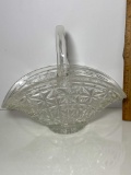 Vintage Art Glass Folded Basket
