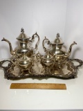 Impressive 5 pc Silver Plated Tea Set