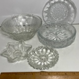 Lot of Glass & Lead Crystal Bowls & Candlesticks