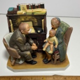 Gorham 1980 Norman Rockwell Porcelain Figurine “First Annual Visit”