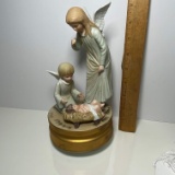 Gorham Porcelain Baby Jesus with Angels Music Box