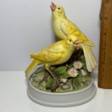 Porcelain Gorham Pair of Yellow Birds Music Box