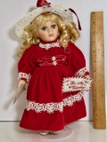 “Be My Valentine” Porcelain Doll with Stand