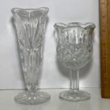 Gorham Crystal Candle Holder & Vase
