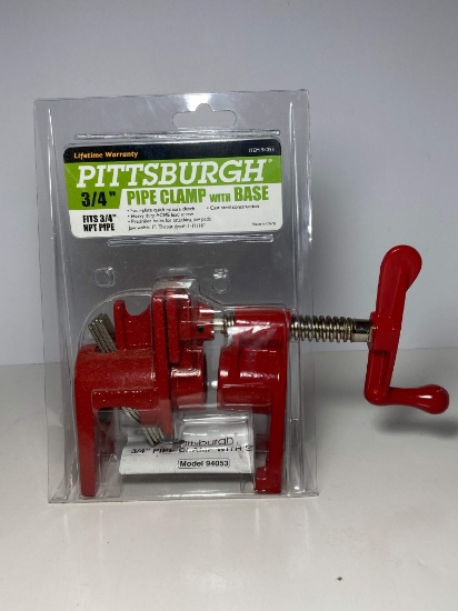 Pittsburgh 3/4” Pipe Clamp with Base - Never Used