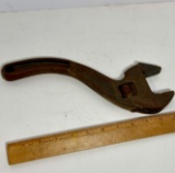 Antique Curved Adjustable Wrench