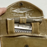 Vintage Military Gillette Khaki Razor Set