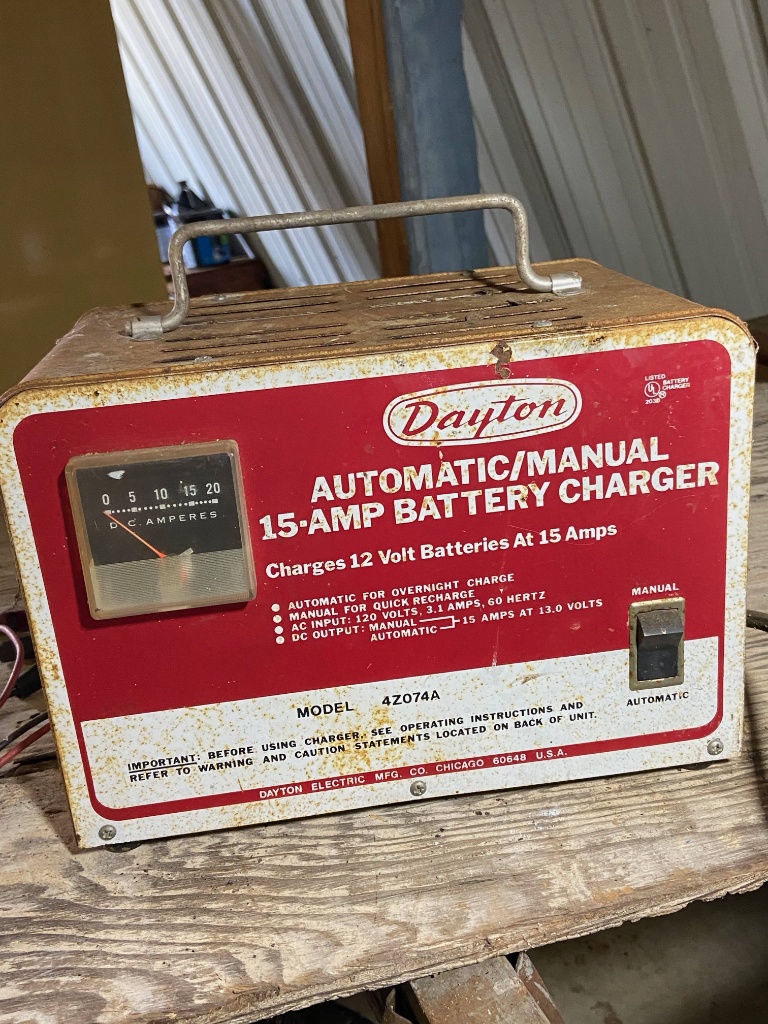 Dayton Automatic.Manual 15-AMP Battery Charger | Heavy Construction  Equipment Light Equipment & Support Tools | Online Auctions | Proxibid