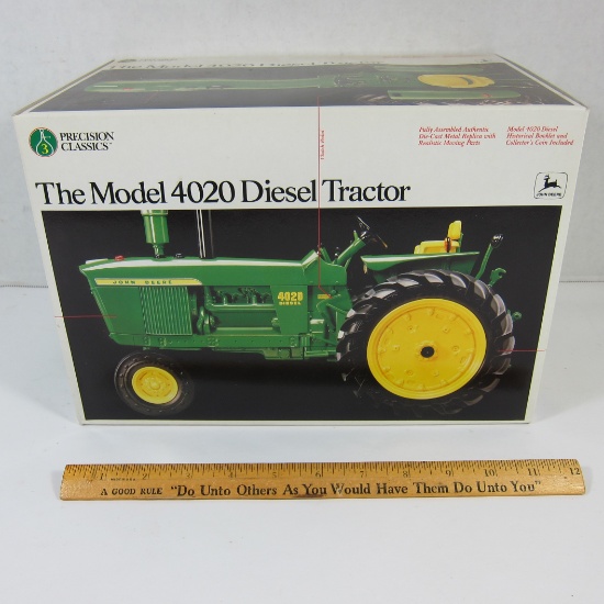 John Deere 4020 Tractor Unopened in Box Die Cast Metal 1/16 Scale Precision Replica