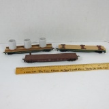 Great Northern & Milwaukee Flat Train Cars Detailed HO Scale