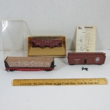 Southern Boxcar Hopper Train Car & Log Car Detailed HO Scale