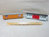 Union Pacific & SOO Line Train Boxcars HO Scale