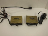 2 Tyco 899T 18 Volt Transformers with Throttle Lever & Direction Switch For Trains