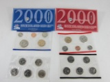U.S. Mint 1 Philadelphia & 1 Denver Uncirculated 2000 Coin Sets