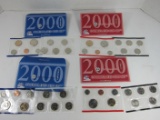 U.S. Mint 2 Philadelphia & 2 Denver Uncirculated 2000 Coin Sets